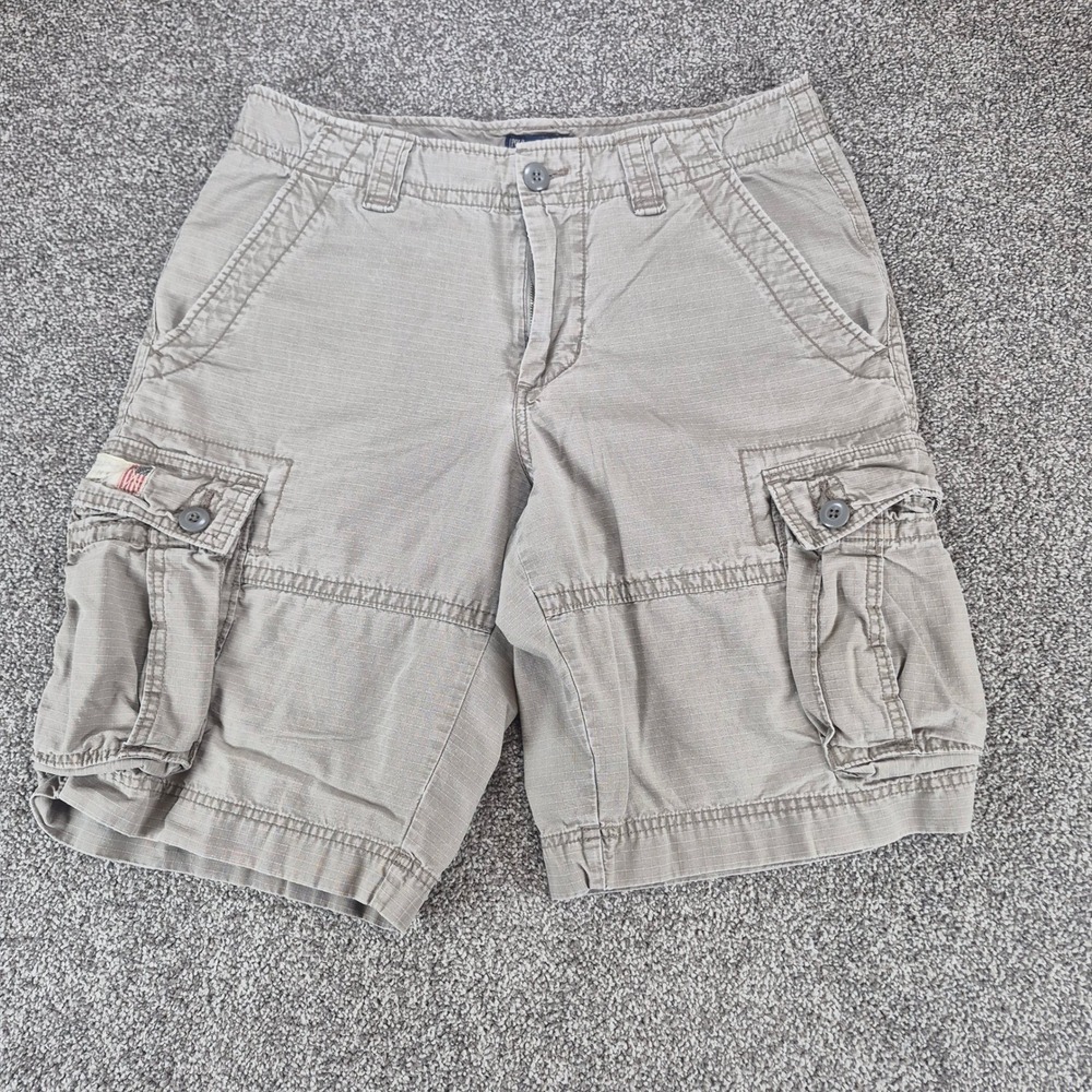 Polo Jeans‎ Co Cargo Shorts Mens 32 Beige Ripstop Utility Cotton
